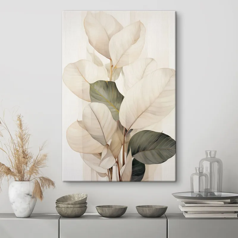 Pictură pe pânză Frunze decorative de plante Nr s49026 Ofertă exclusivă