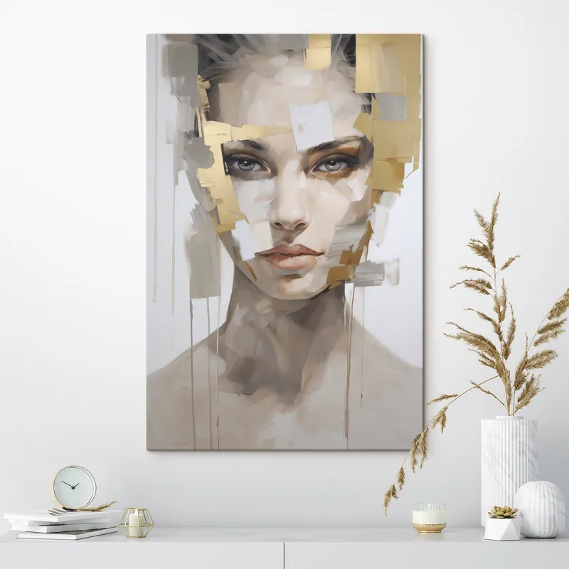 Pictură pe pânză Portret abstract modern Nr s49046 Livrare rapidă