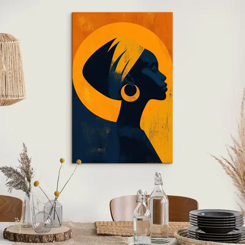 Pictură pe pânză Portret african Nr s49085 Premium