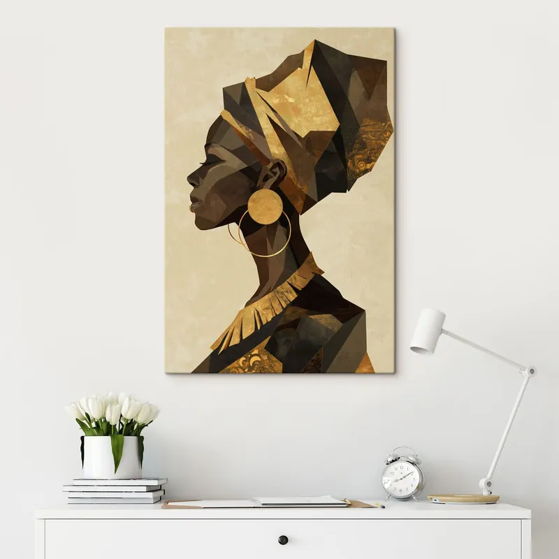 Noutate Pictură pe pânză Profil african Nr s49088