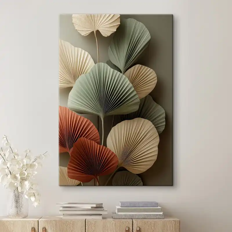 Pictură pe pânză Frunze abstracte Nr s49094 Calitate înaltă