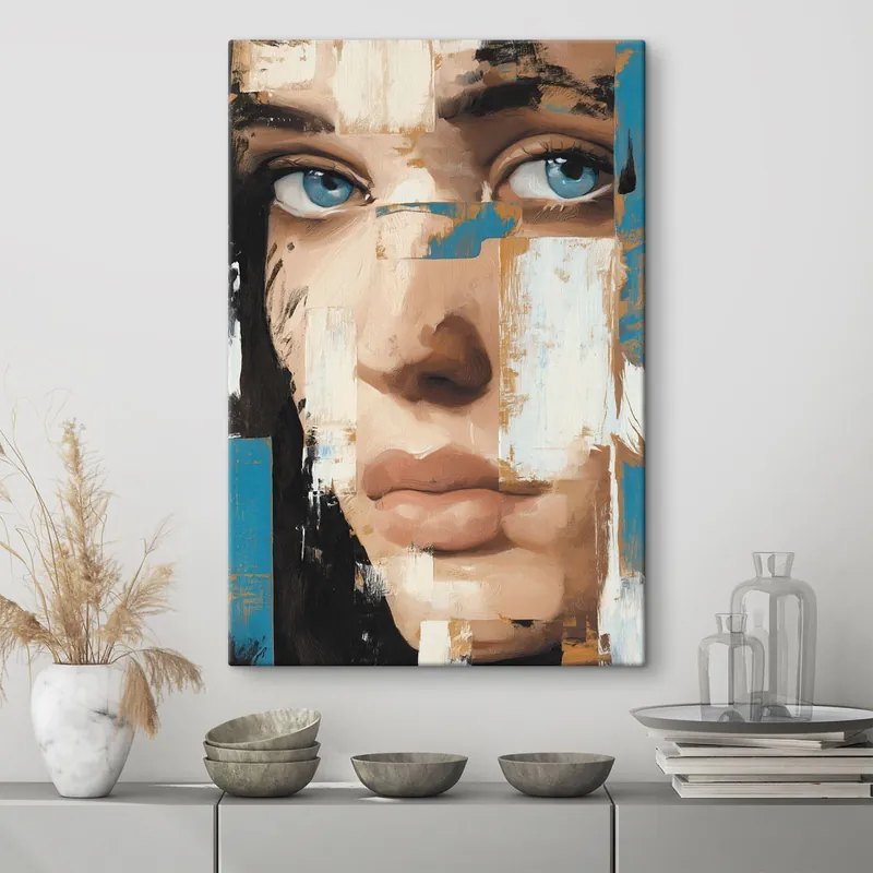 Pictură pe pânză Portret abstract de femeie Nr s49098 Livrare rapidă