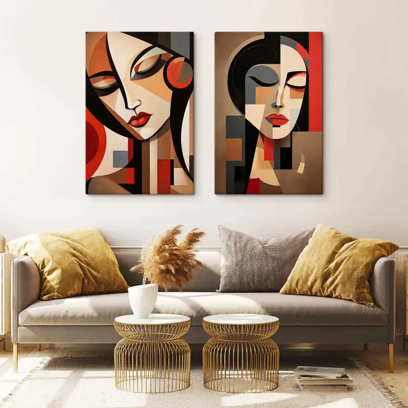 Pictură pe pânză Portret abstract de femeie Nr m30457 Promoție