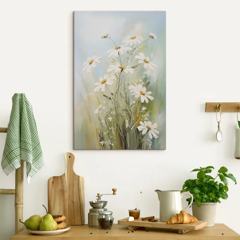 Pictură pe pânză Imitație delicată de margarete în stil pictural Nr s49067 Livrare rapidă