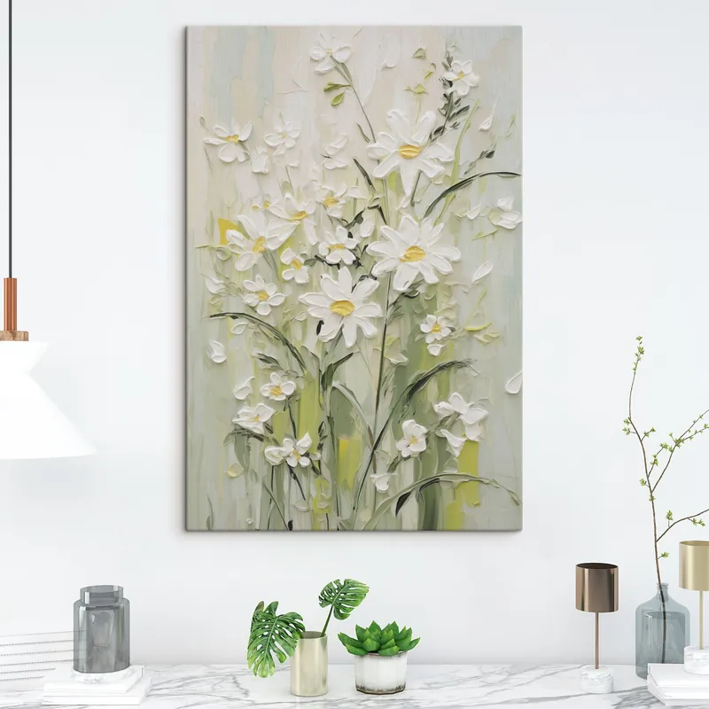 Mai ieftin Pictură pe pânză Daisies pictura imitație Nr s49068