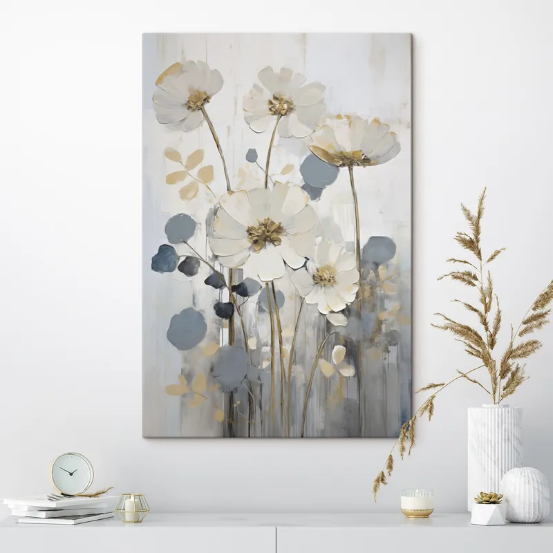 Livrare expres Pictură pe pânză Flori abstracte imitație de pictură Nr s49073