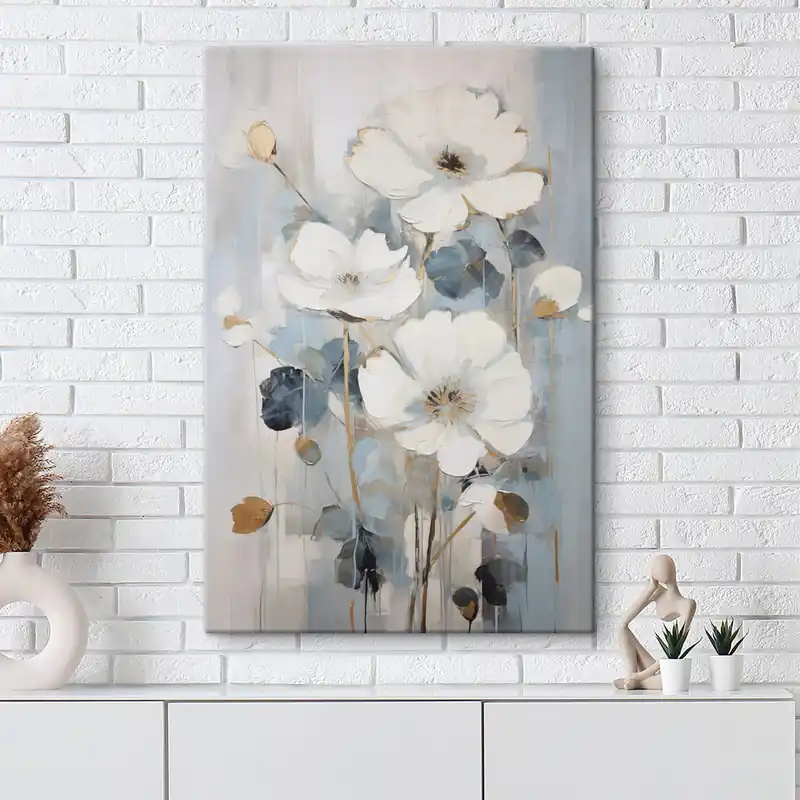 Pictură pe pânză Flori abstracte imitație de pictură Nr s49074 Promoție