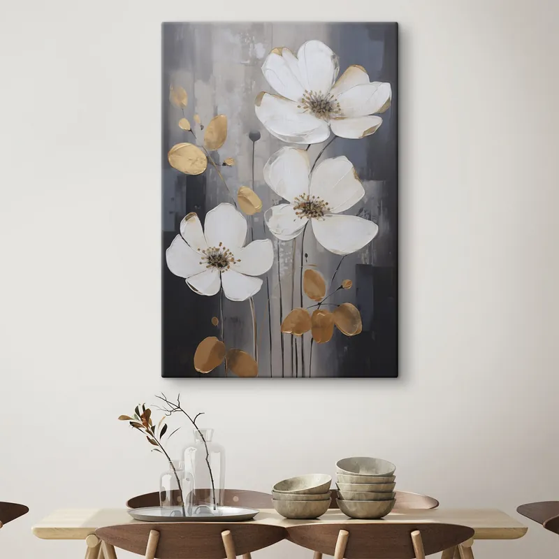 Vezi acum Pictură pe pânză Abstracție cu flori, imitație de pictură Nr s49077