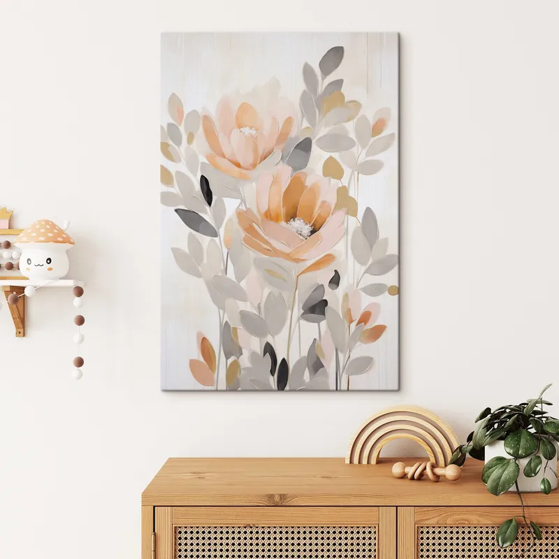Pictură pe pânză Abstracție vegetală inspirată din pictură Nr s49080 Ofertă exclusivă