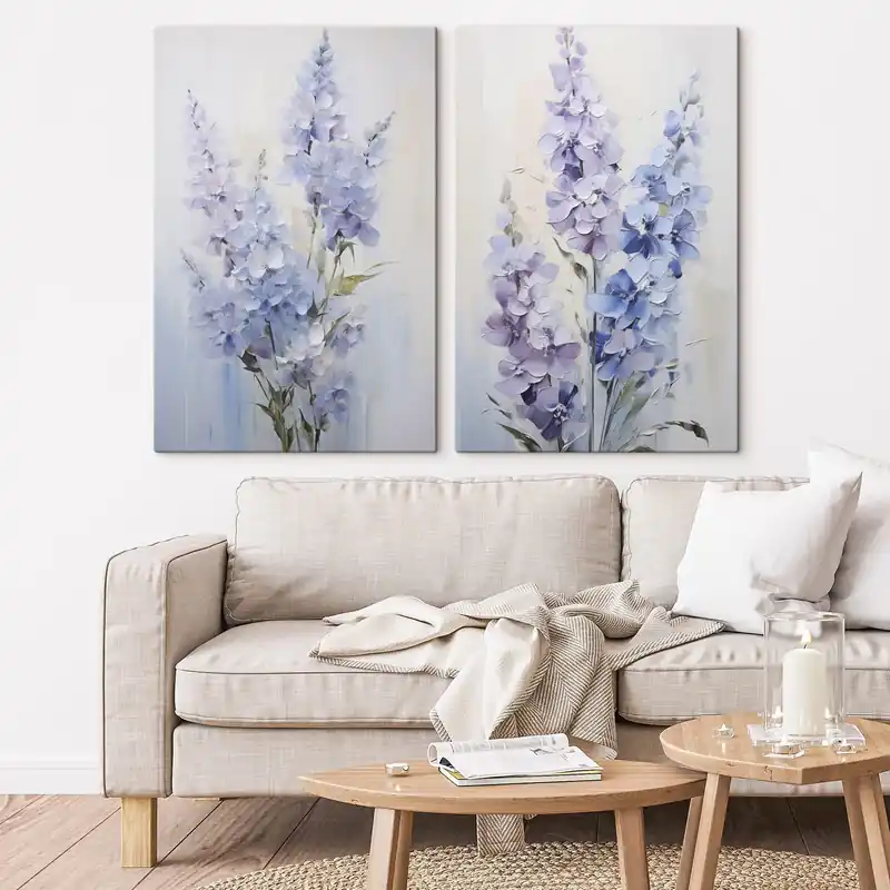 Pictură pe pânză Imitare delicată a unor flori de câmp, în stil pictural Nr m30445 Promoție