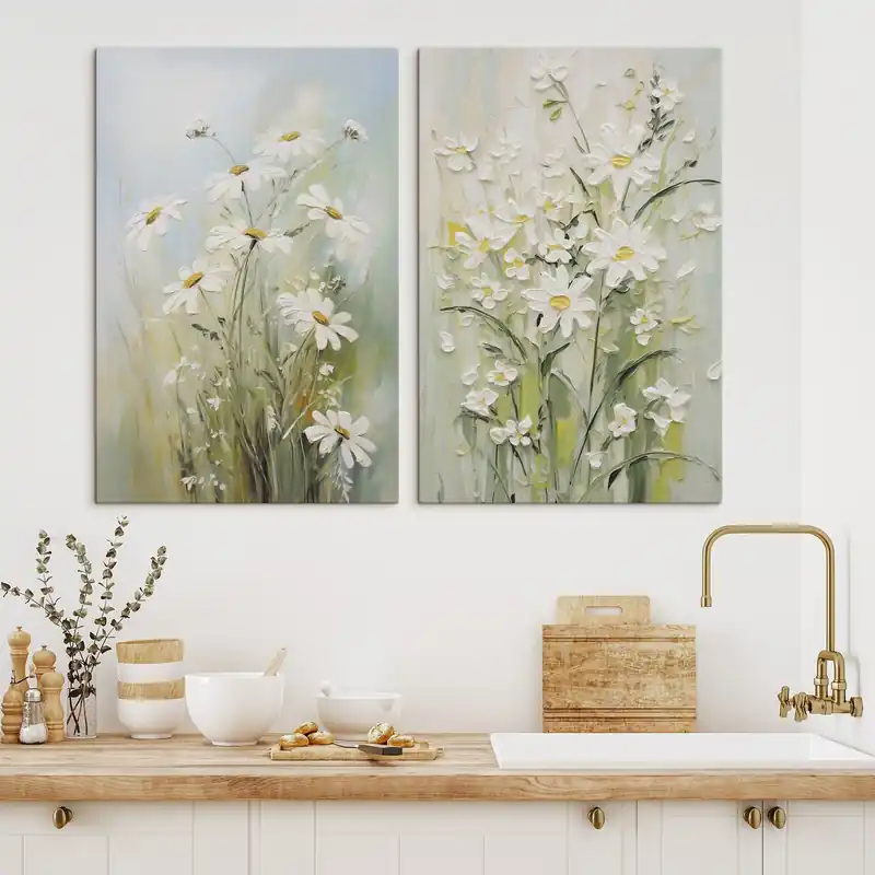 Reducere de preț Pictură pe pânză Imitație delicată de margarete în stil pictural Nr m30447