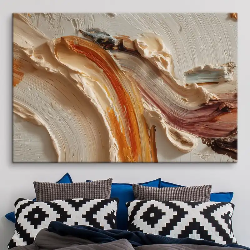 Pictură pe pânză Tușe abstracte de vopsea cu textură densă Nr s49203 Ieftin