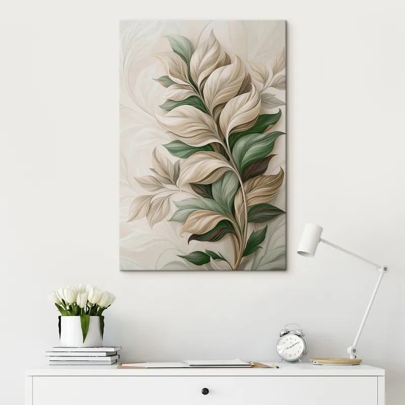 Pictură pe pânză Frunze abstracte Nr s49126 Preț redus