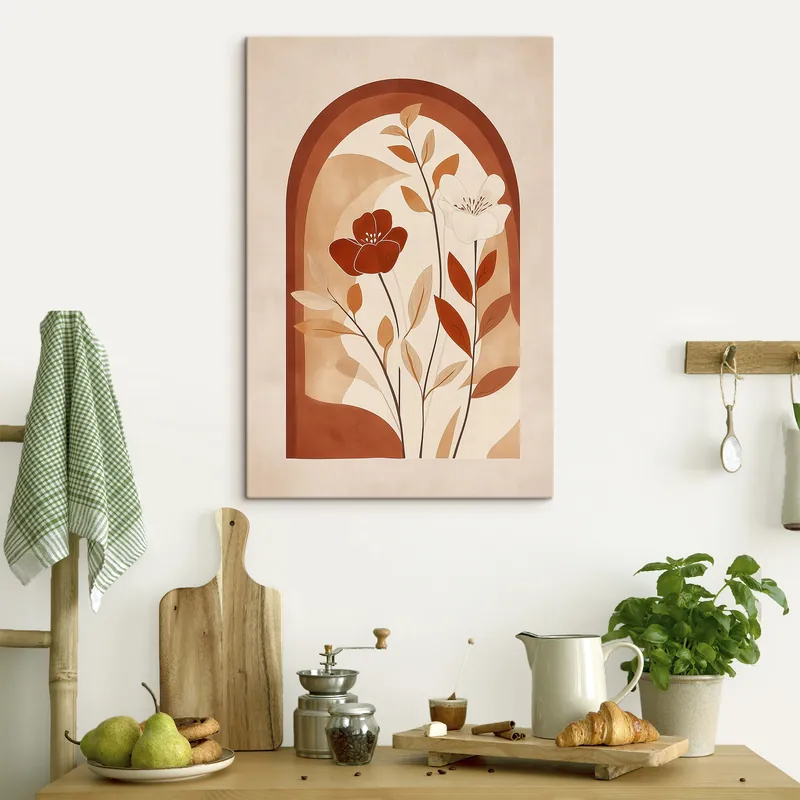 Pictură pe pânză Flori abstracte Nr s49261 Ieftin