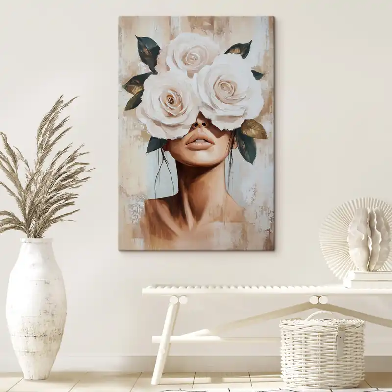 Ofertă de sezon Pictură pe pânză Fata cu flori Nr s49288