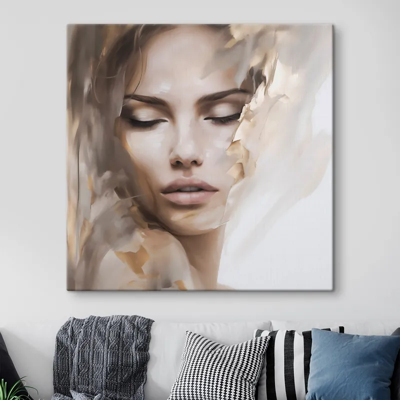 Pictură pe pânză Portret abstract al unei femei, imitație de pictură Nr s49132 Mai ieftin