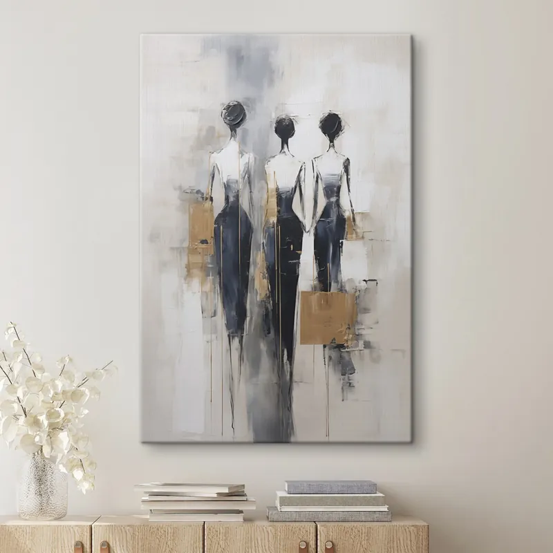 Retur ușor Pictură pe pânză Siluete abstracte, imitație de pictură Nr s49138