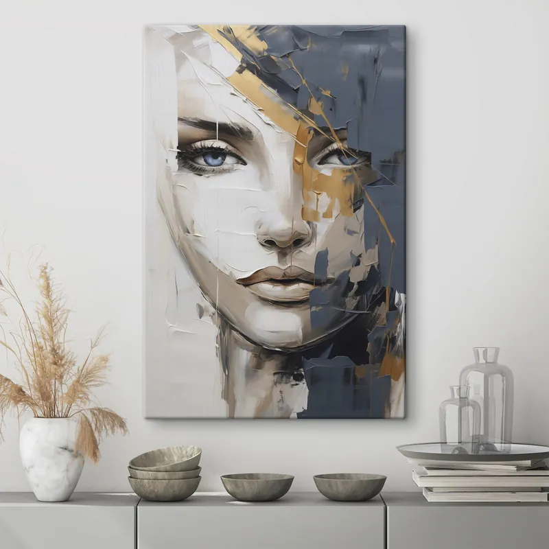 Discount Pictură pe pânză Portret abstract al unei femei, imitație de pictură Nr s49142