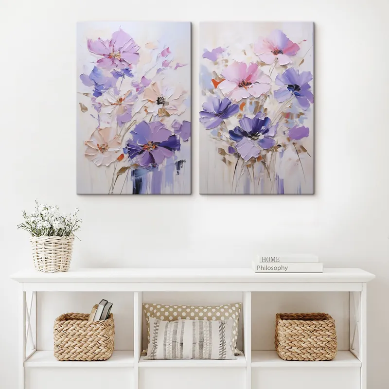 Pictură pe pânză Flori vii, imitație de pictură Nr m30518 Calitate înaltă