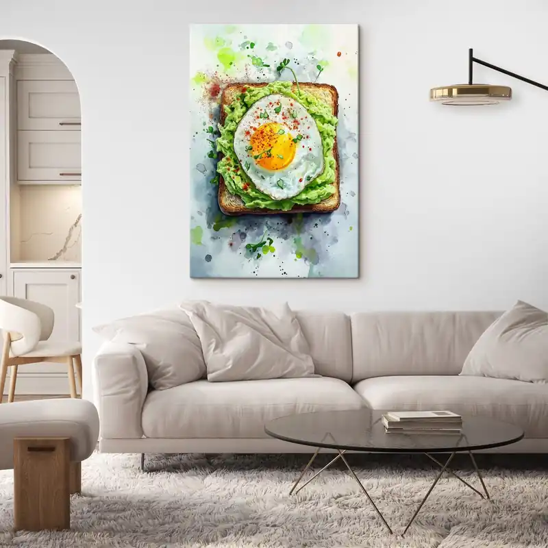 Pictură pe pânză Pâine prăjită cu ou Nr s49309 Ofertă exclusivă