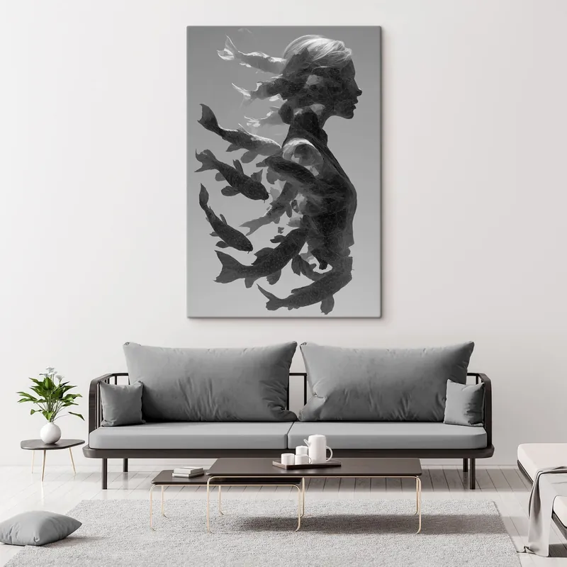 Pictură pe pânză Koi în interior Nr s49329 Plată sigură