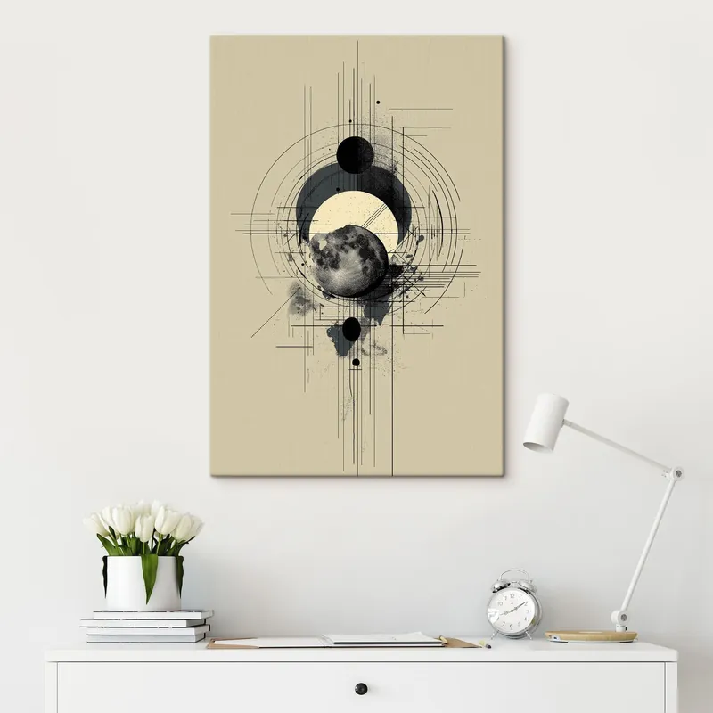 Cel mai bun preț Pictură pe pânză Geometria lunară Nr s49332