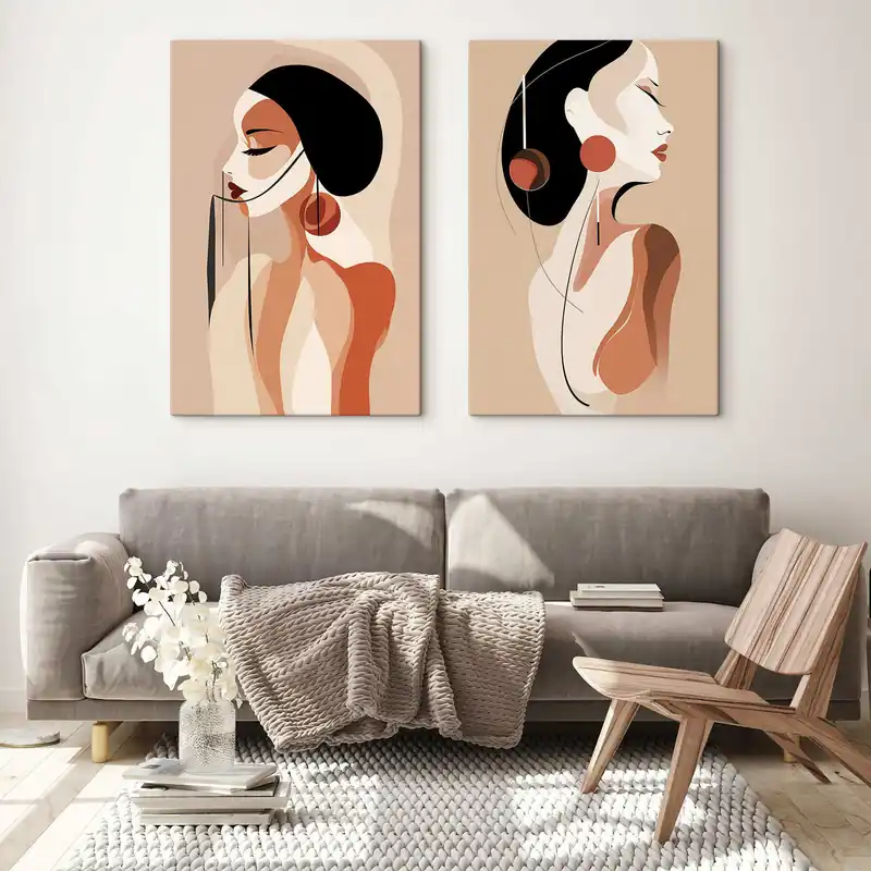 Pictură pe pânză Siluete elegante Nr m30509 Ofertă specială