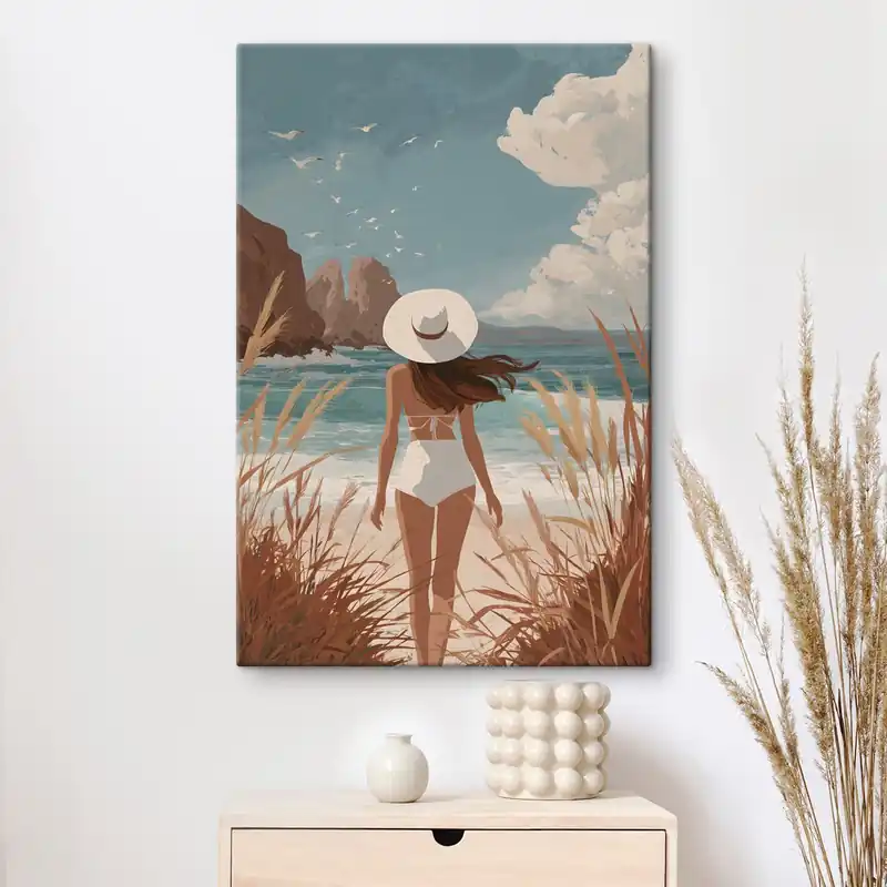 Preț mic Pictură pe pânză Fata de lângă ocean Nr s49253