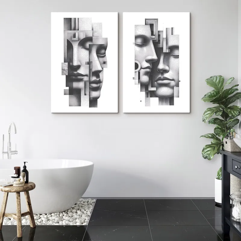 Pictură pe pânză Portrete grafice abstracte Nr m30539 Ofertă specială
