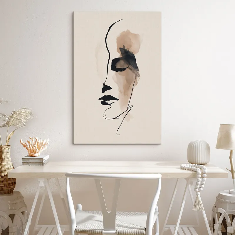 Pictură pe pânză Un chip abstract minimalist Nr s49347 Ofertă specială