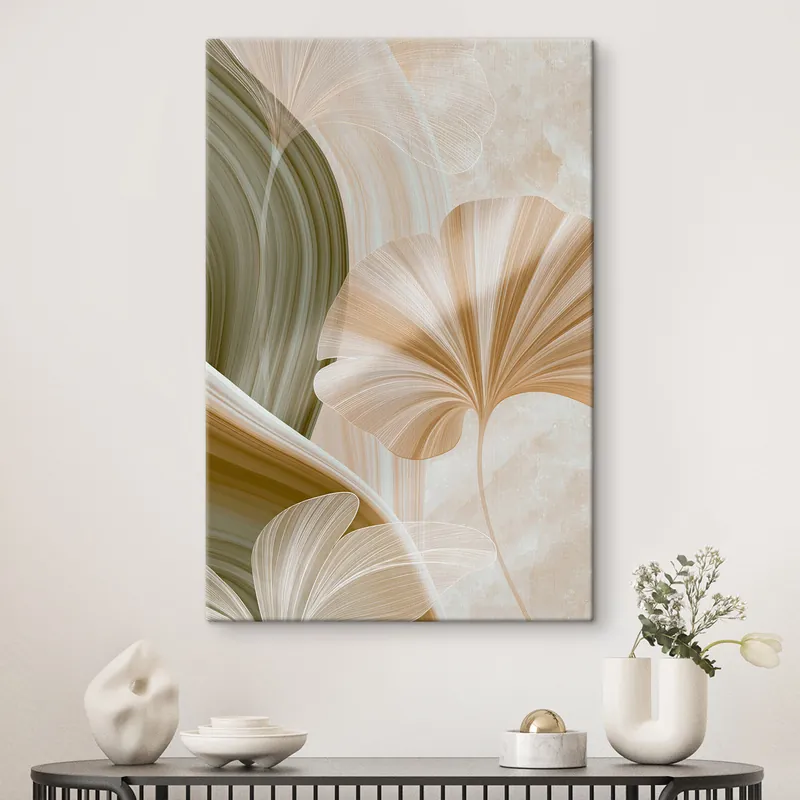 Pictură pe pânză O compoziție botanică cu frunze delicate Nr s49349 Livrare expres
