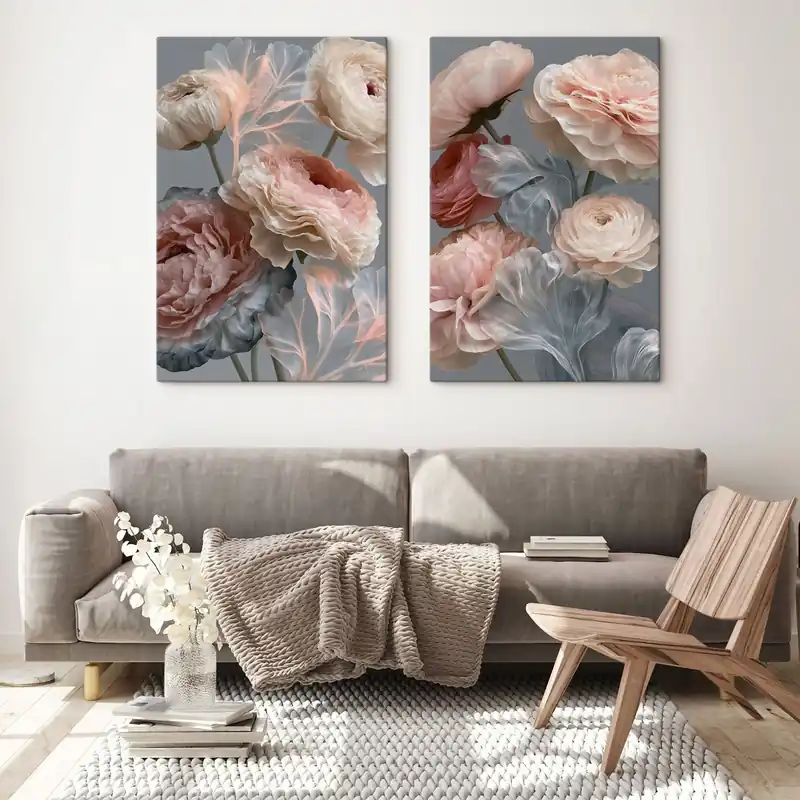Pictură pe pânză Un buchet de flori abstracte Nr m30527 Cel mai bun preț