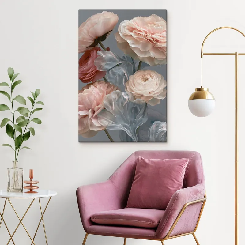 Pictură pe pânză Un buchet de flori abstracte Nr s49367 Expediere rapidă