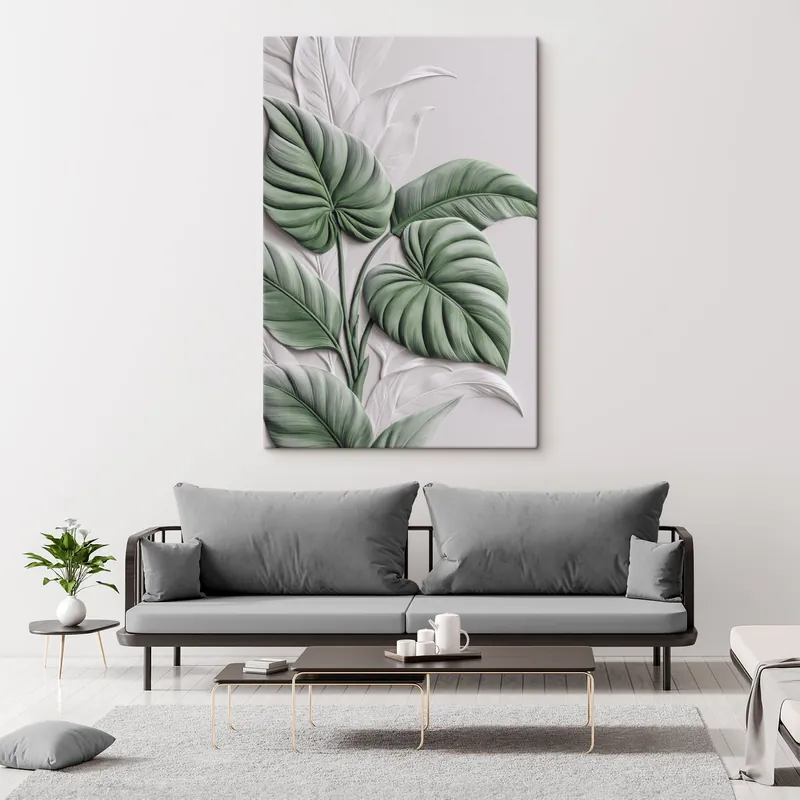 Retur gratuit Pictură pe pânză Frunze tropicale Nr s49370