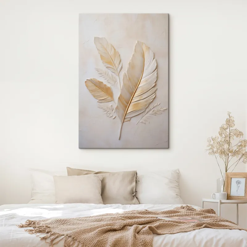 Pictură pe pânză Imagine cu pene decorative așezate plat Nr s49388 Cumpără acum