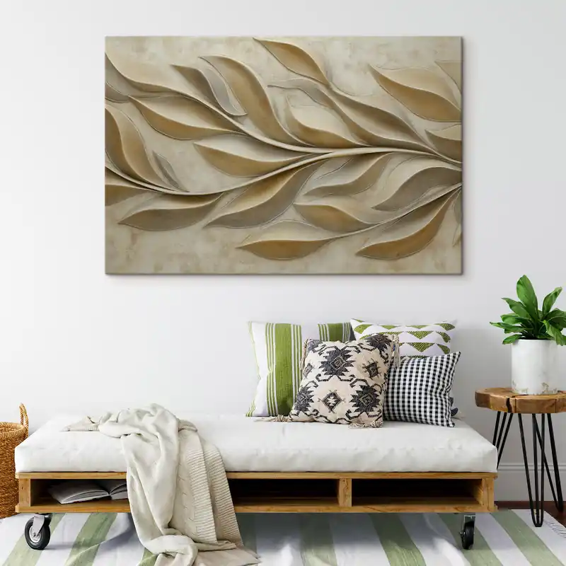 Pictură pe pânză Frunziș abstract Nr s49453 Calitate înaltă
