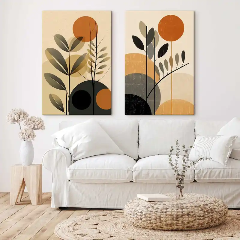 Cel mai bun preț Pictură pe pânză Frunziș abstract Nr m30564