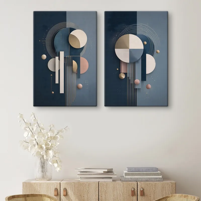 Ofertă Pictură pe pânză Geometrie abstractă Nr m30588