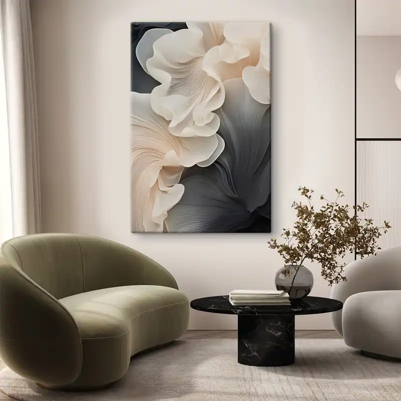 Pictură pe pânză Forme organice abstracte, fluide, cu texturi delicate și translucide Nr s49472 Popular