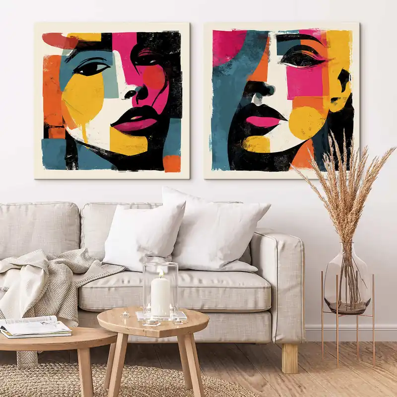 Pictură pe pânză Un chip abstract Nr m30599 Ofertă exclusivă