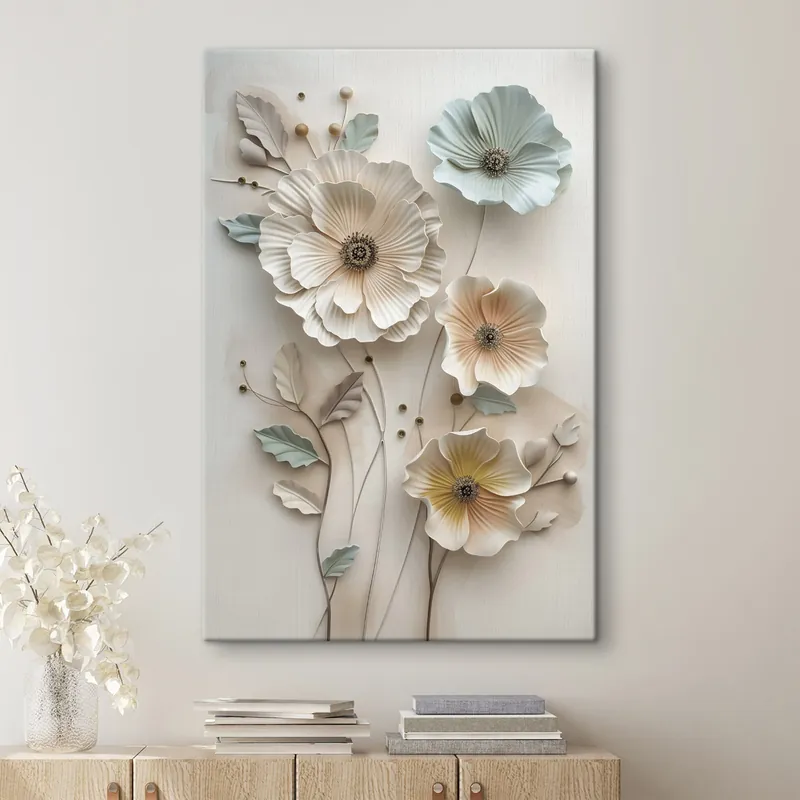 Pictură pe pânză un aranjament floral cu efect tridimensional Nr s49568 Ofertă de sezon