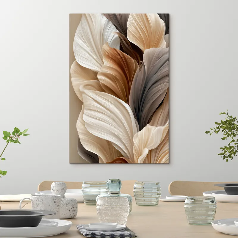 Ofertă exclusivă Pictură pe pânză Frunze abstracte Nr s49619