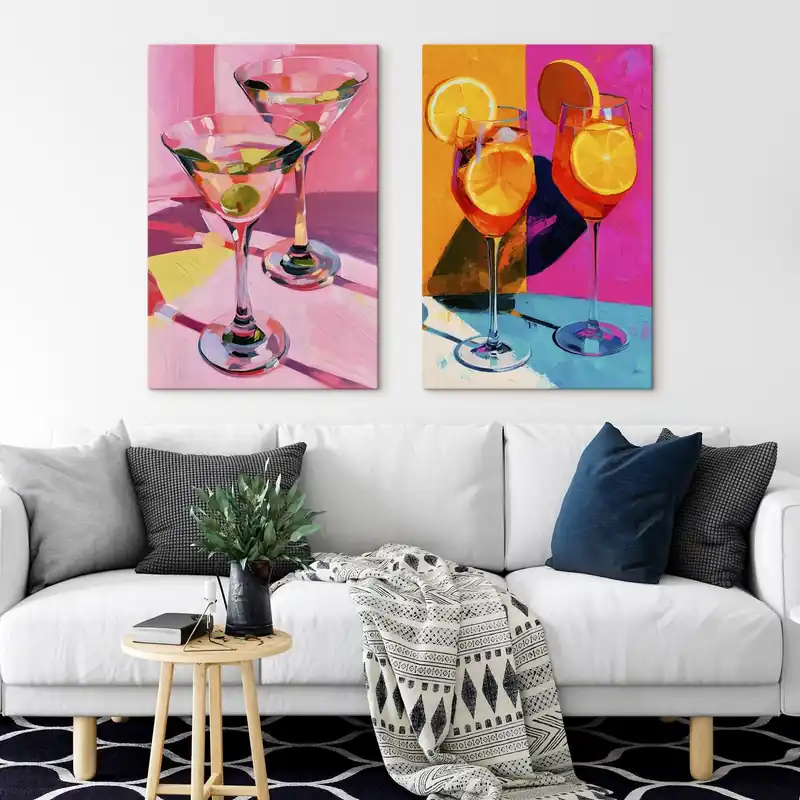 Reducere extra Pictură pe pânză Cocktailuri Nr m30627