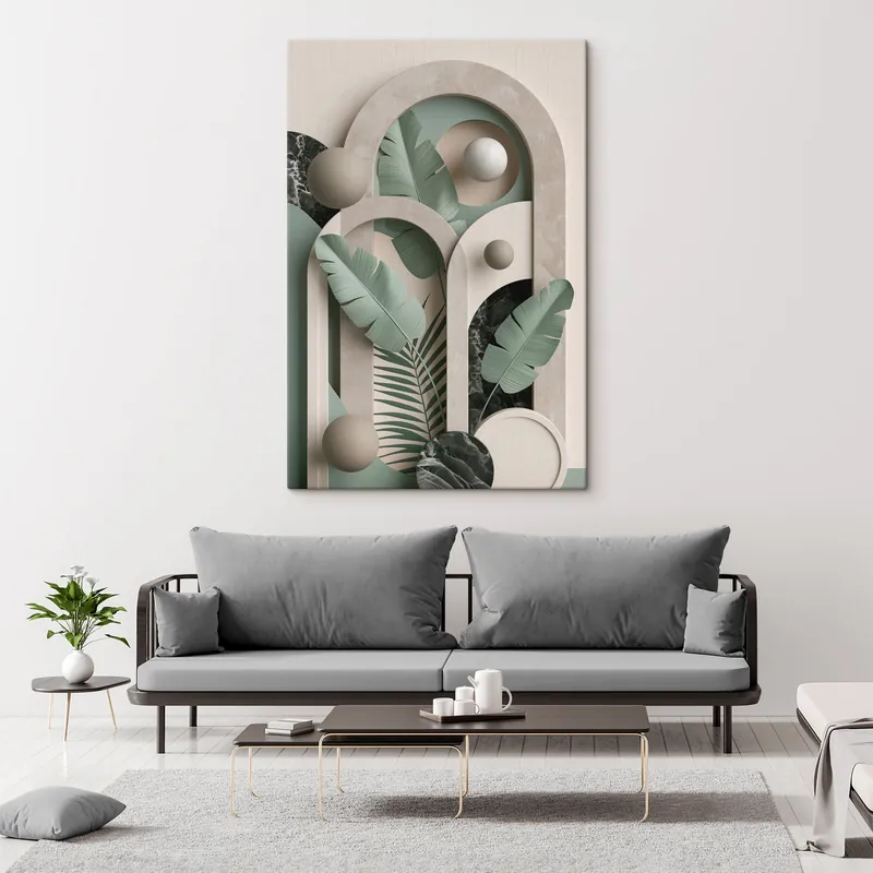 Ofertă specială Pictură pe pânză Compoziție cu arcuri botanice Nr s49515