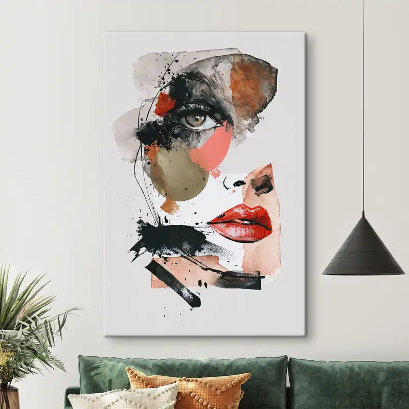 Pictură pe pânză Chipul abstract al unei femei Nr s49521 Super ofertă