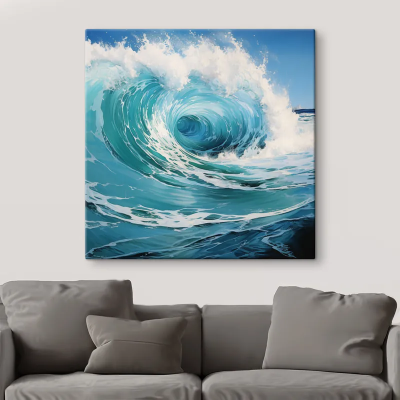 Reducere extra Pictură pe pânză Valurile oceanului Nr s49637