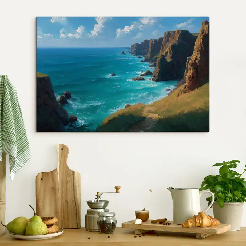 Pictură pe pânză Stânci și mare Nr s49639 Super ofertă