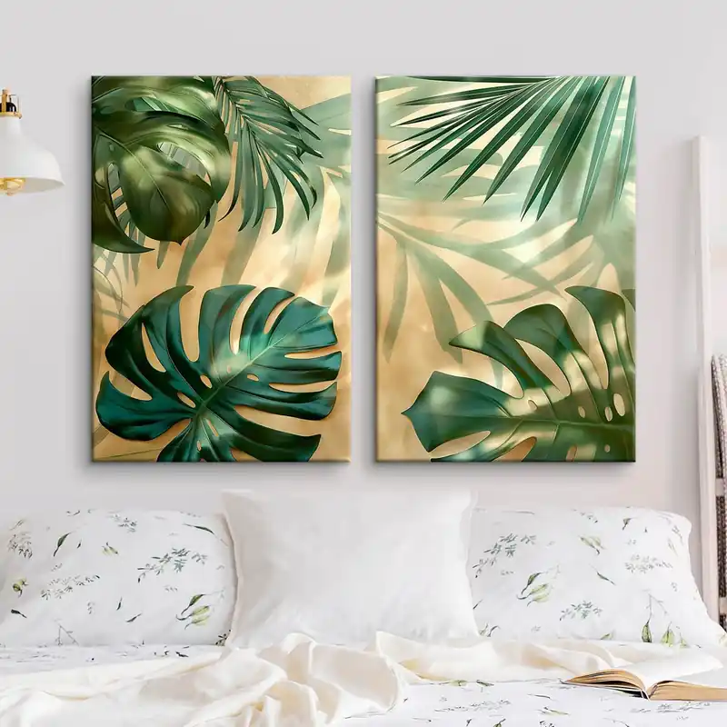 Pictură pe pânză Frunze de Monstera tropicală Nr m30609 Cel mai vândut