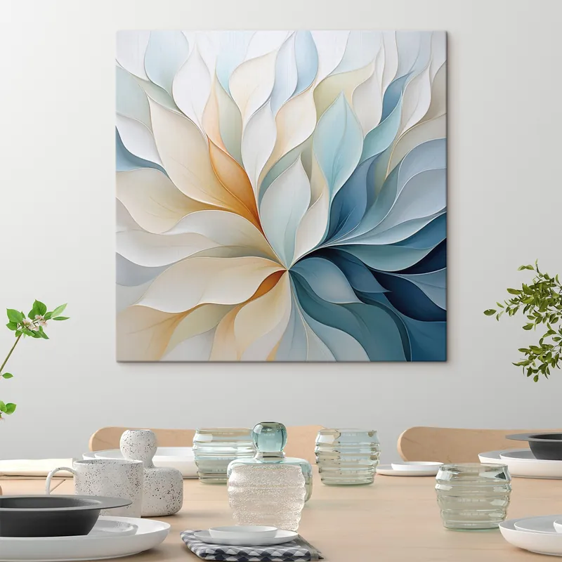 Preț mic Pictură pe pânză Petale abstracte, pictură în stil imitație, ilustrație plană Nr s49746