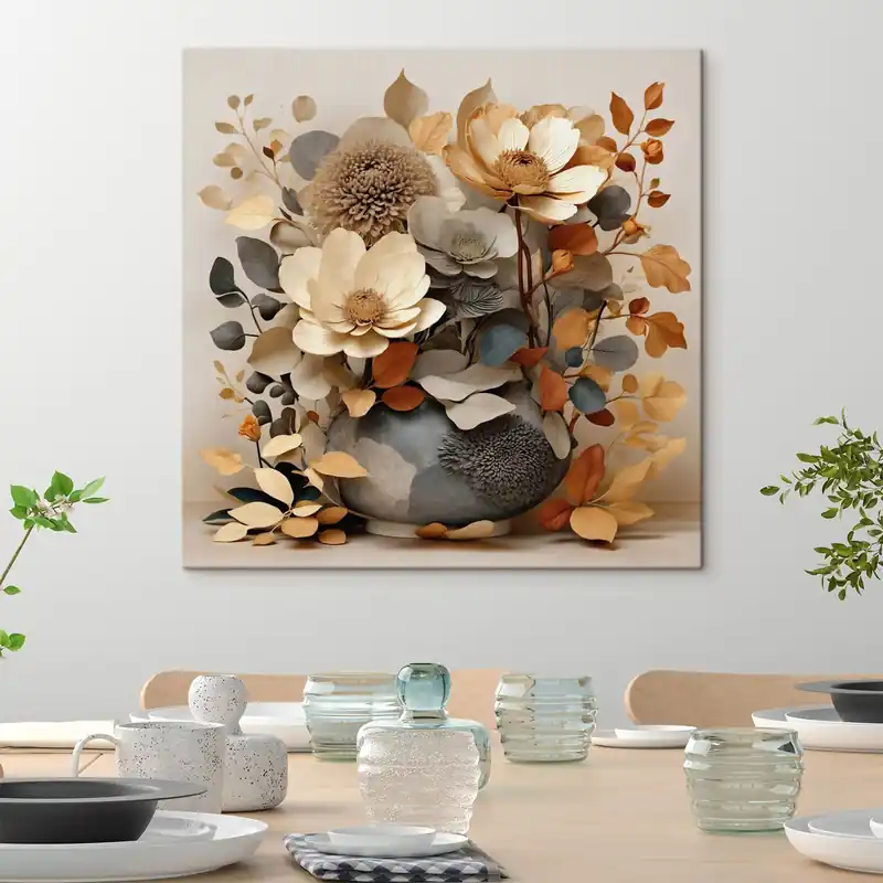 Super ofertă Pictură pe pânză Aranjament floral într-o vază decorativă Nr s49362